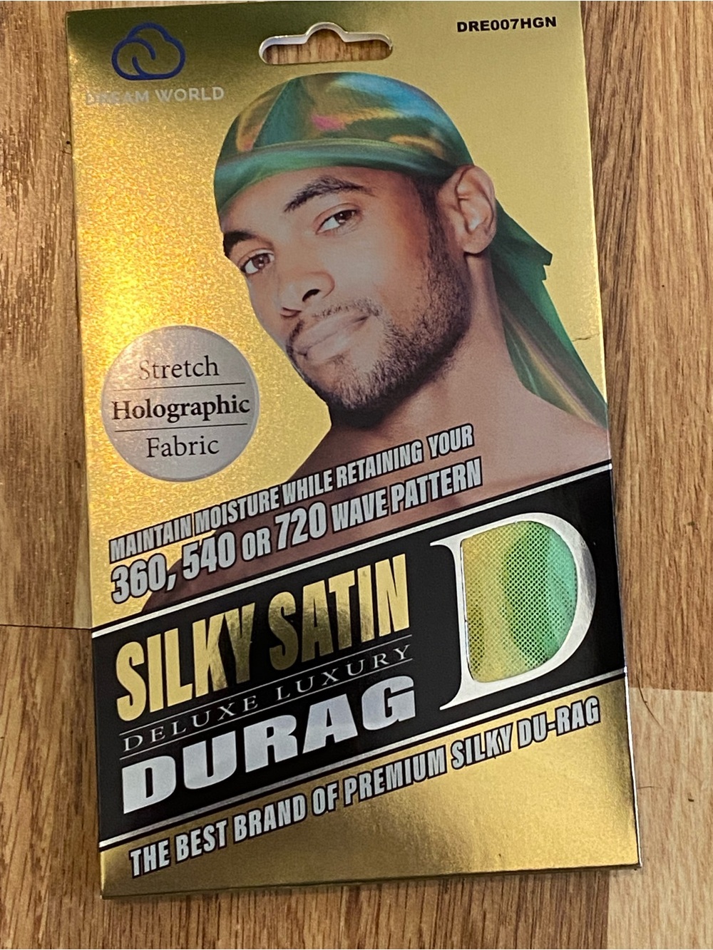 Silky Satin Deluxe Luxury Durag - Green Holographic